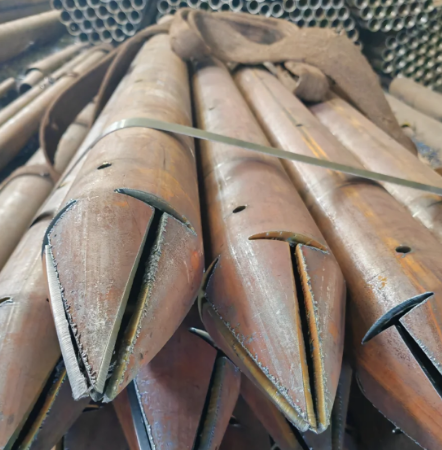 连云港出尖打孔加工无缝注浆钢花管注浆管厂家